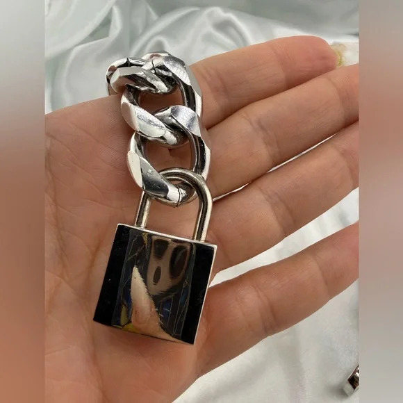 Anthropologie lux adjustable Black Leather Chain Strap - Picture 7 of 12